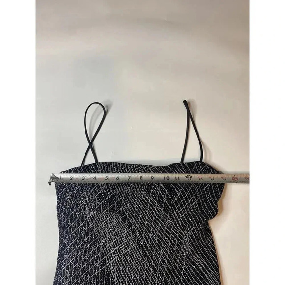 JS Boutique Black Silver Glitter Long Formal Dress 8 Spaghetti Strap Y2K Style - Picture 5 of 9